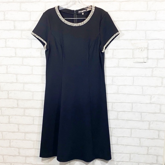 karl lagerfeld black dress with pearls Chanel by Karl Lagerfeld Resort 2016 Black Chanel Pearlescent Button Black  Tweed For Sale at 1stDibs